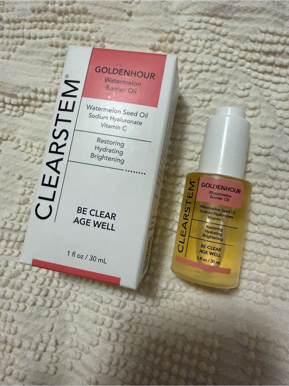 CLEARSTEM Goldenhour Watermelon Barrier Oil – NEW in box
